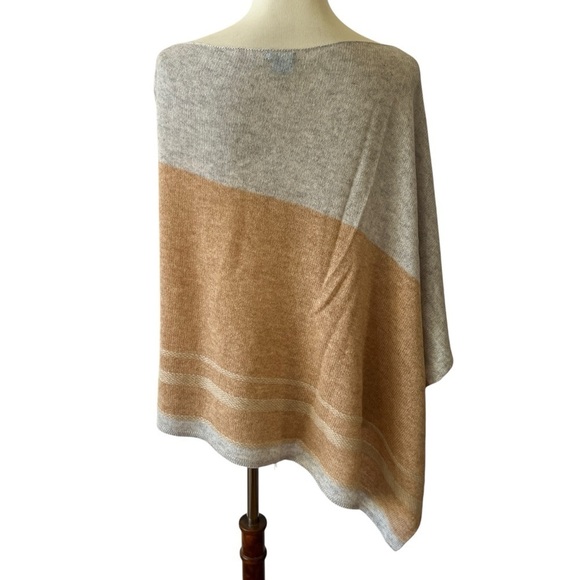 J MCLAUGHLIN BRIDGET PONCHO CASHMERE TEXTURED STRIPE MODERN CHIC ELEGANT… - Picture 5 of 11